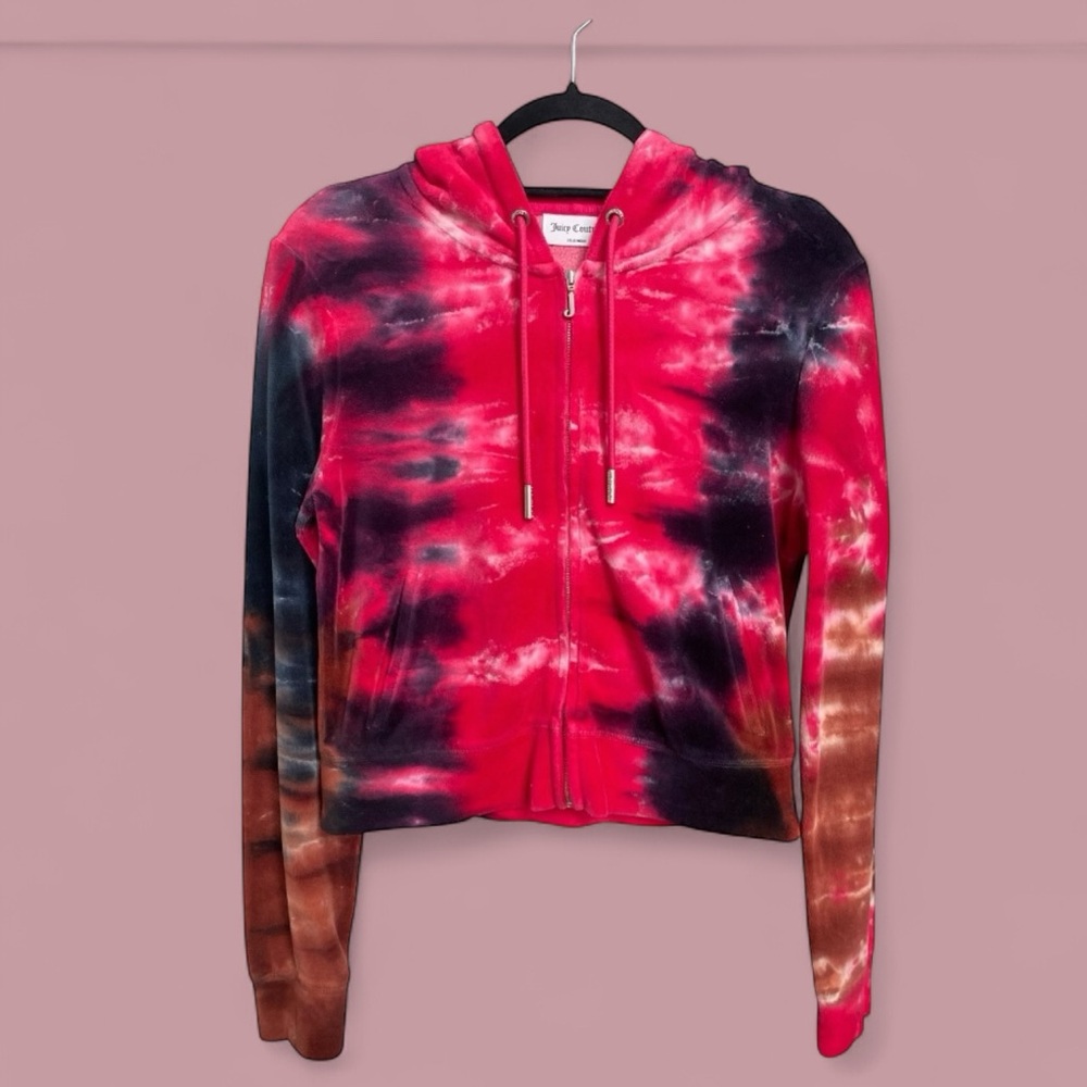 Juicy Couture Sunset Tie Dye Set Hoodie + Sweatpants Joggers Velour